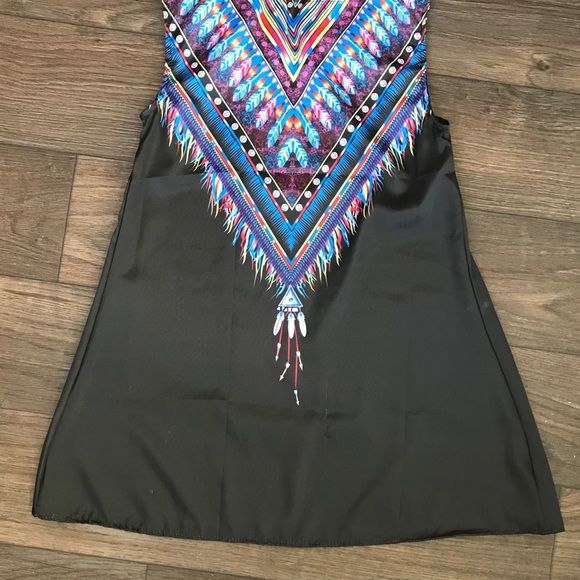 ***SOLD***Multi Colored Silk Native American Shirt - Picture 3 of 4